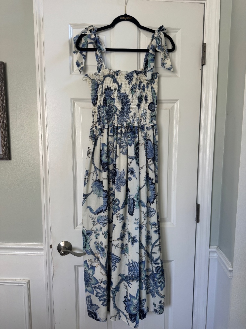 Sunday Up Floral Smocked Midi Dress M NWT